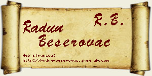 Radun Beserovac vizit kartica